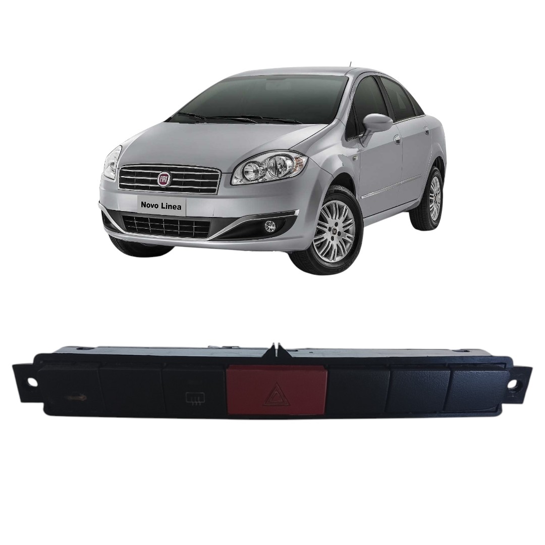 Botão Pisca Alerta Desembaçador Fiat Linea 2009 2013