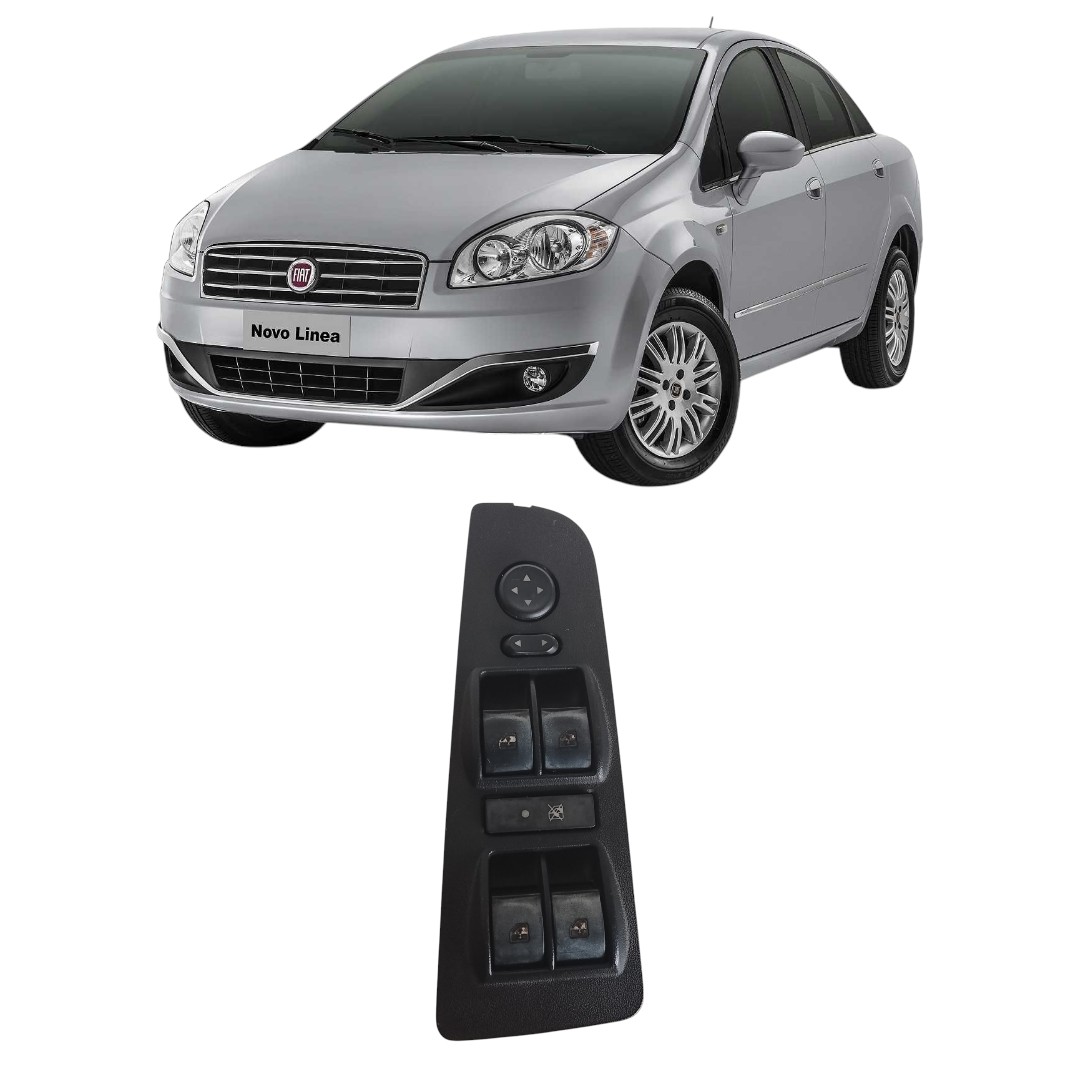 Botão Interruptor Vidro Elétrico Diant Esq Fiat Linea 09/12