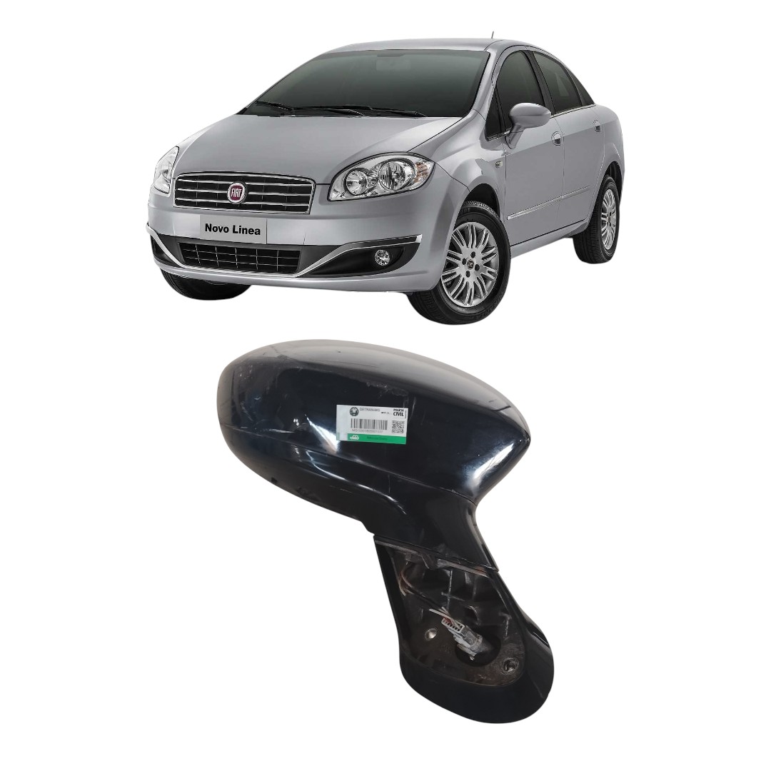retrovisor c/detalhe direito Fiat Linea 2007 2014