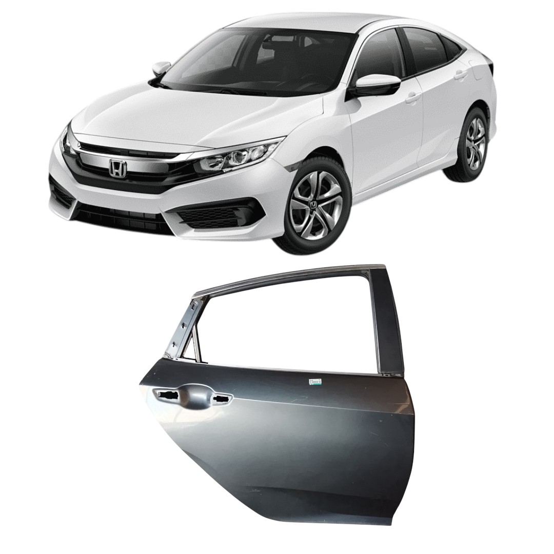 Porta Traseira Direita Honda Civic G10 2016 2019 Traseira Direita Cinza
