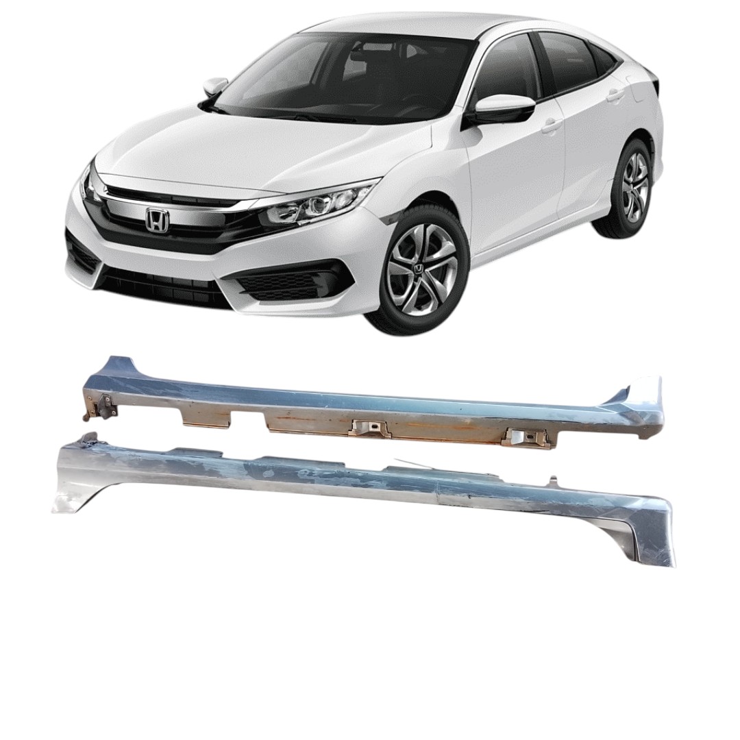 Par Spoiler Lateral C/detalhe Honda Civic G10 2017 2021