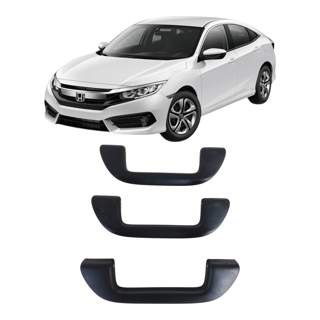 Kit 3 Alça Teto Pqp Honda Civic G10 2016 2017