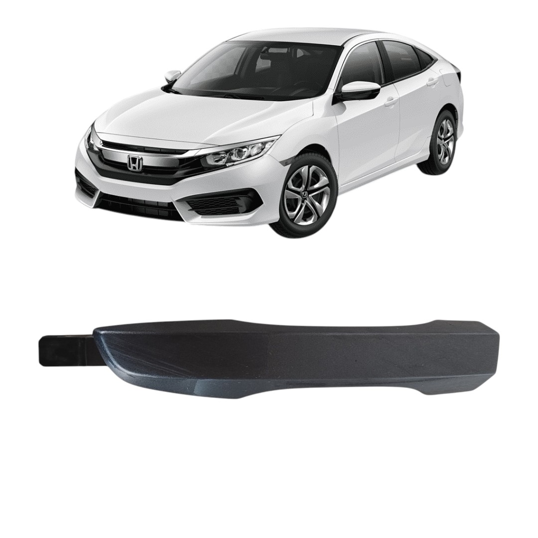 Maçaneta Externa Traseiro Esquerdo Honda Civic G10 2017 2021 Preto Traseira