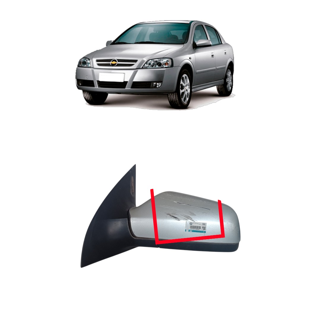 Retrovisor Externo Esquerdo C/Detalhe Chevrolet Astra 99/12