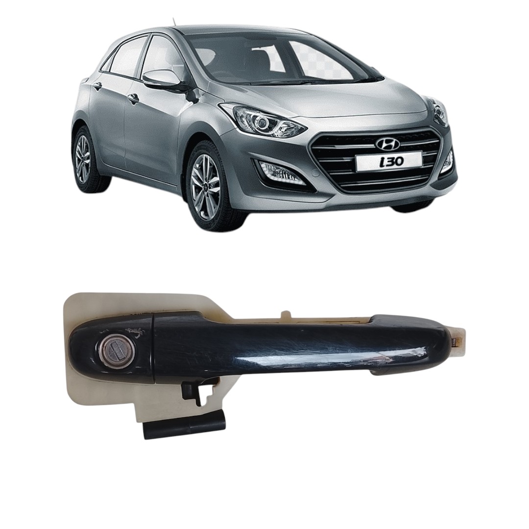 Maçaneta Externa Dianteira Direita Hyundai I30 2010 2012 Preto Dianteira