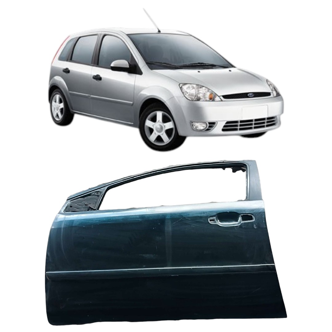 Porta Dianteira Esquerda Ford Fiesta 2005 2012 Dianteira Esquerdo Preto