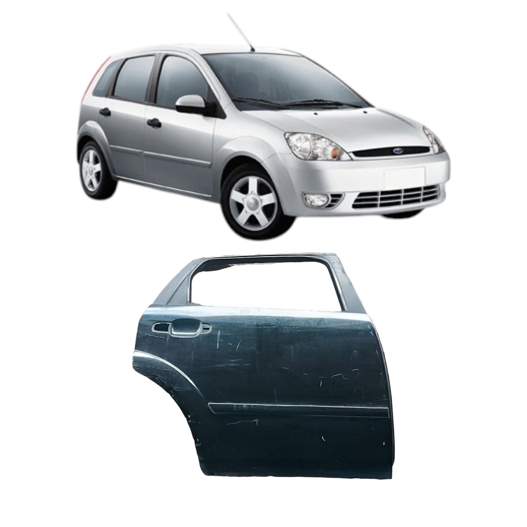 Porta Traseira Direita Ford Fiesta 2005 2012 Traseira Direita Preto