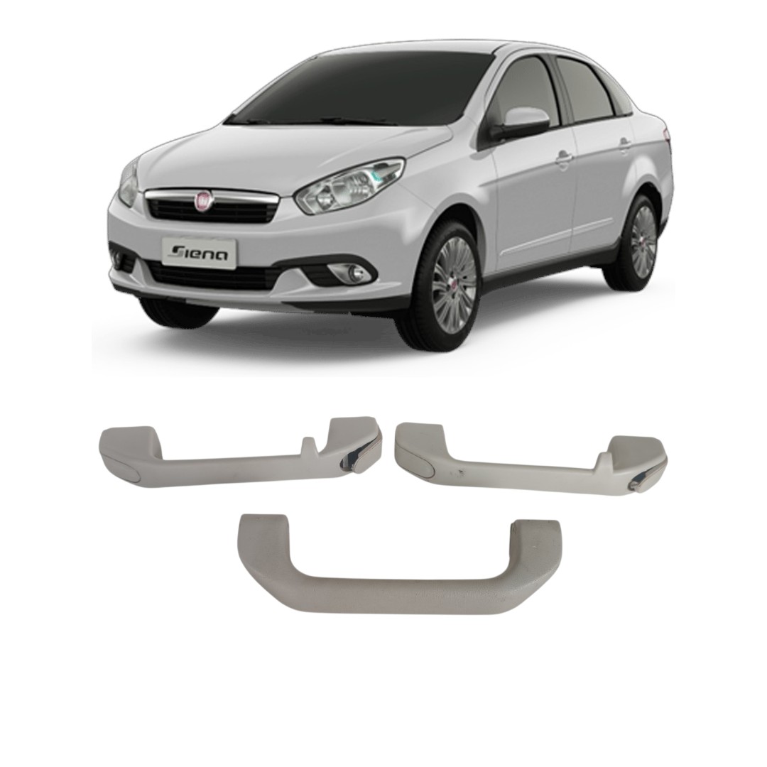Kit 3 Alça Puxador Teto PQP  Fiat Grand Siena 2012 2014