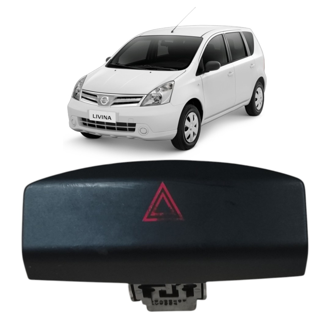 Botão Pisca Alerta Nissan Livina 2010 2012 Preto
