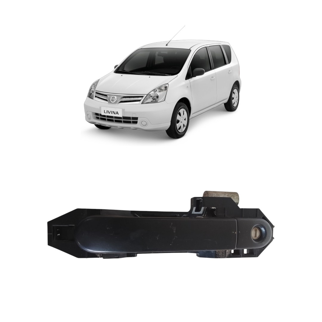 maçaneta externa dianteiro esquerdo Nissan livina 2006 2012