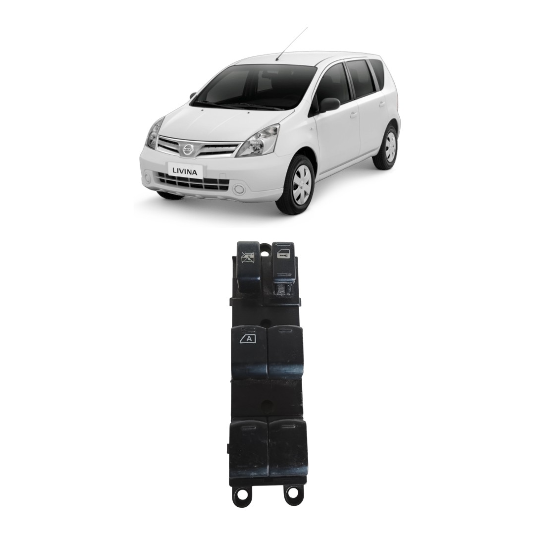 botão vidro elétrico dianteiro esquerdo Nissan livina 10/14