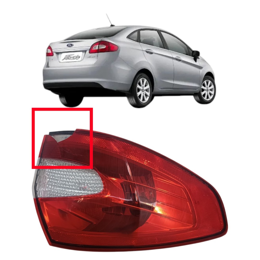 Lanterna Farol Traseiro Esquerdo C/detalhe Ford Fiesta 11/14 Esquerdo/motorista Vermelho 6