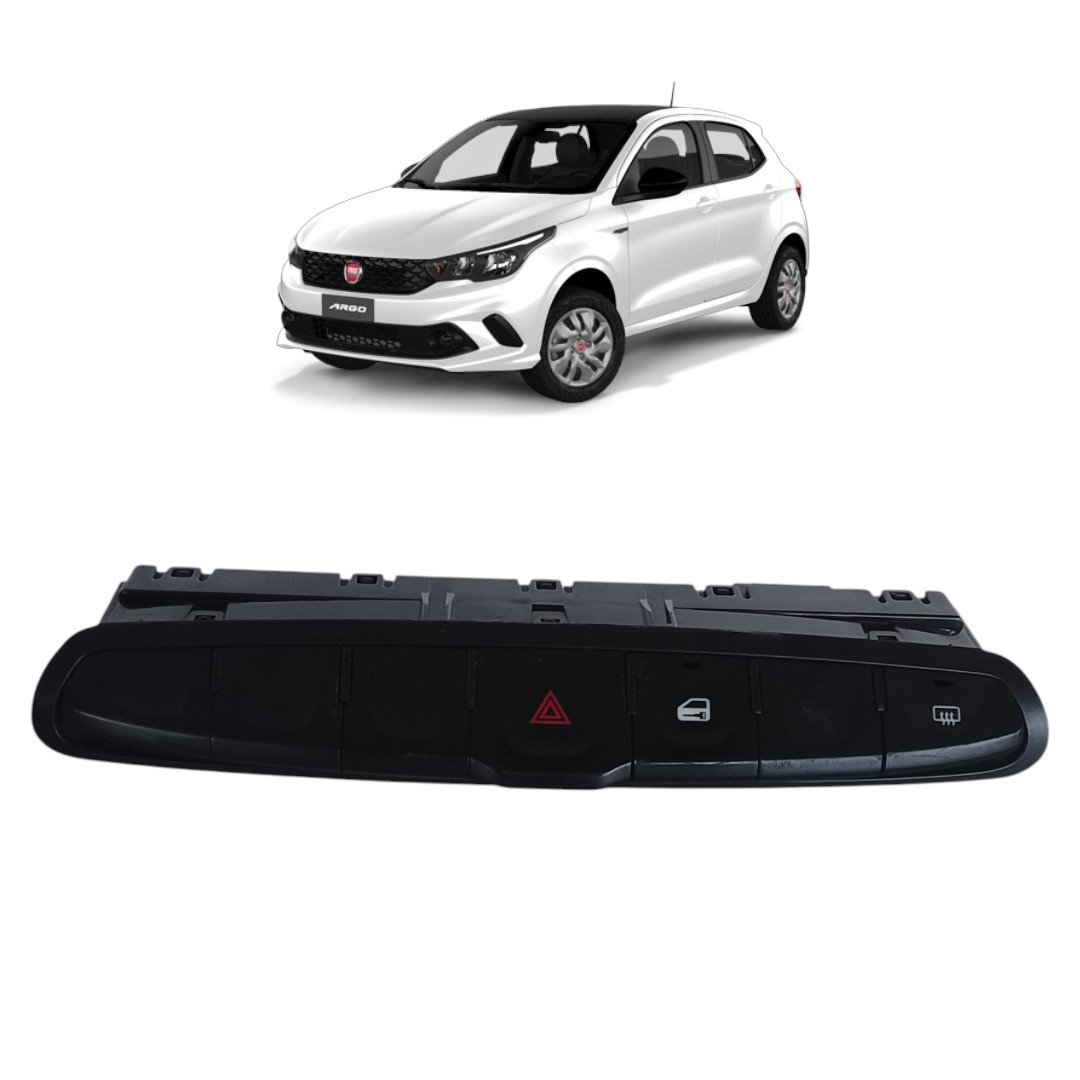 botão pisca alerta desembaçador Fiat argo 2018 2021