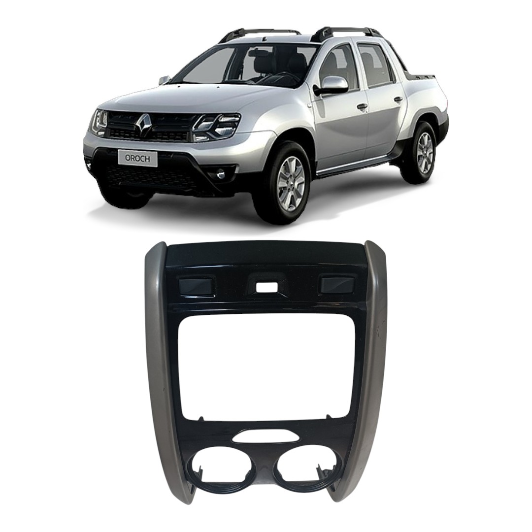Moldura Painel Central Renault Oroch 2015 2019 Preto