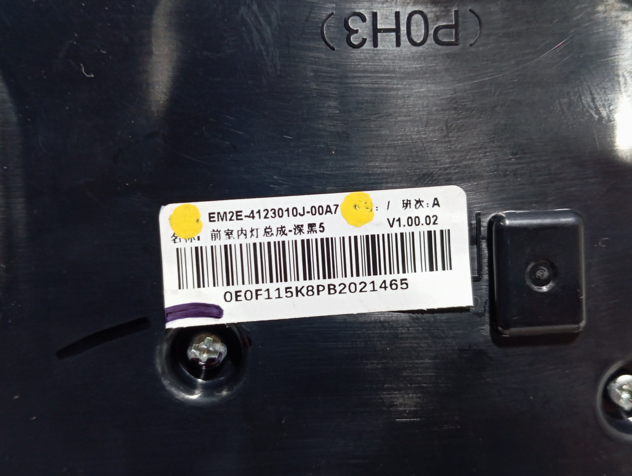 Luz teto cortesia BYD dolphin PLUS 2024 2025 8