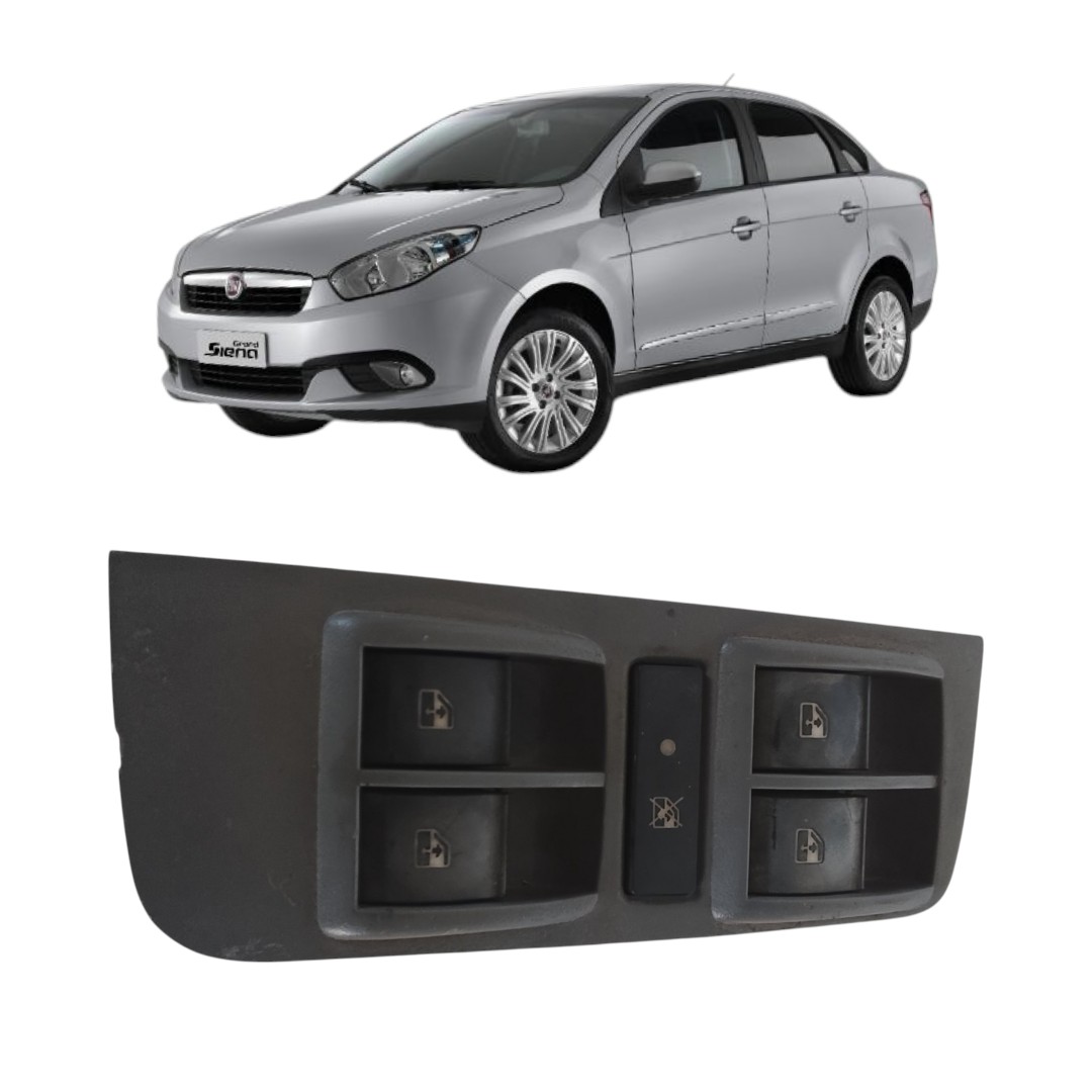 Botão Vidro Elétrico Dianteiro Esquerdo Fiat Siena Essence 2010 2018