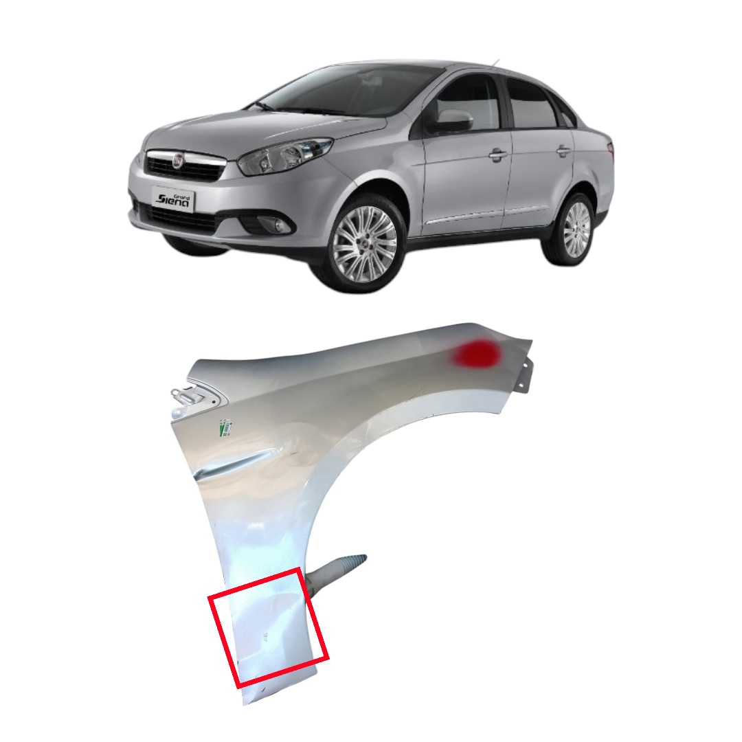 paralama direito c/detalhe Fiat Siena essence 2013 2014