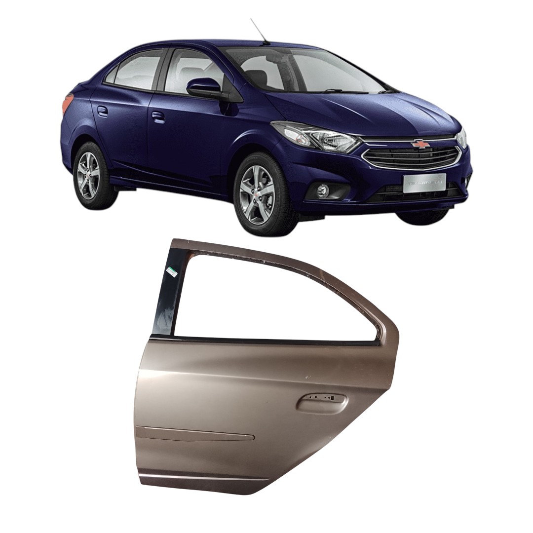 Porta Traseira Esquerda Chevrolet Prisma 2014 2019 Traseira Esquerda Bege