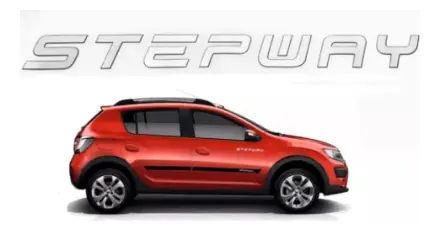Emblema Adesivo Stepway Dianteiro  Sandero