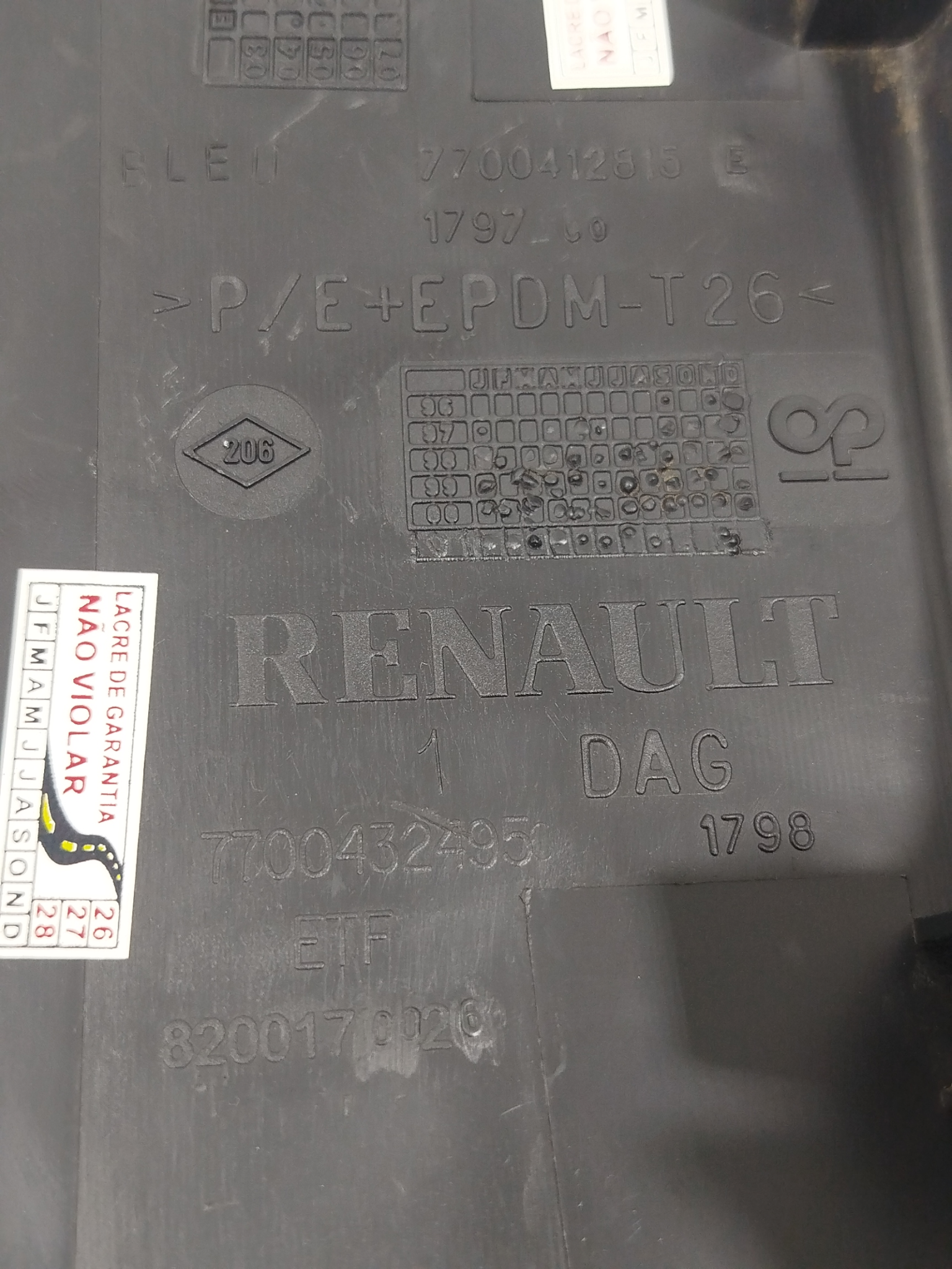 Moldura Sup Coluna Chave Seta Renault Clio 7700432495 Deralh 2