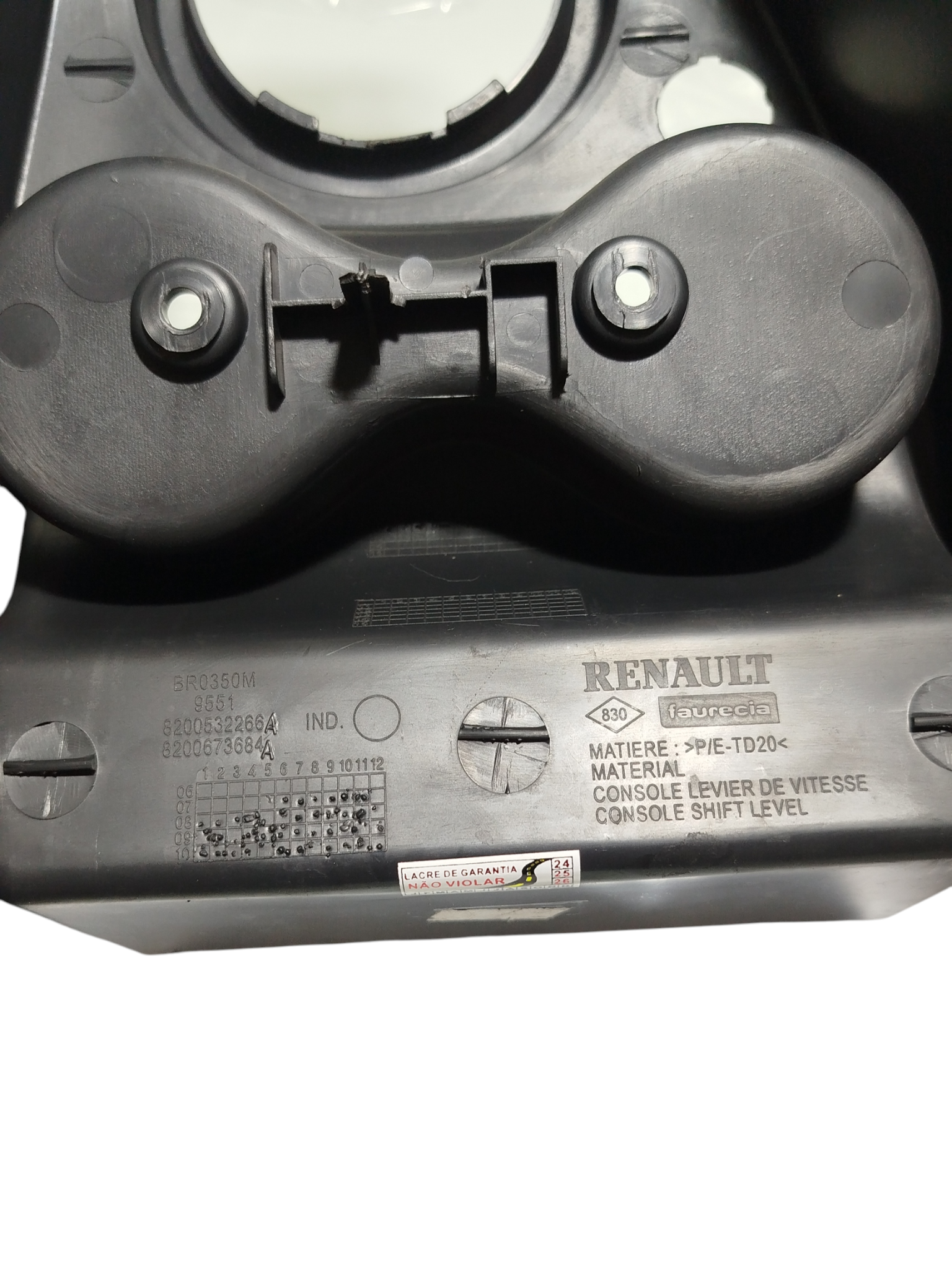 Console Central Porta Copos Sandero 2013 8200532266 2